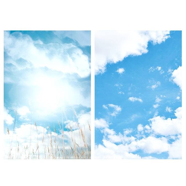 Photography Background Boards with 3D Stereoscopic Blue Sky White Clouds (2 PCS)
