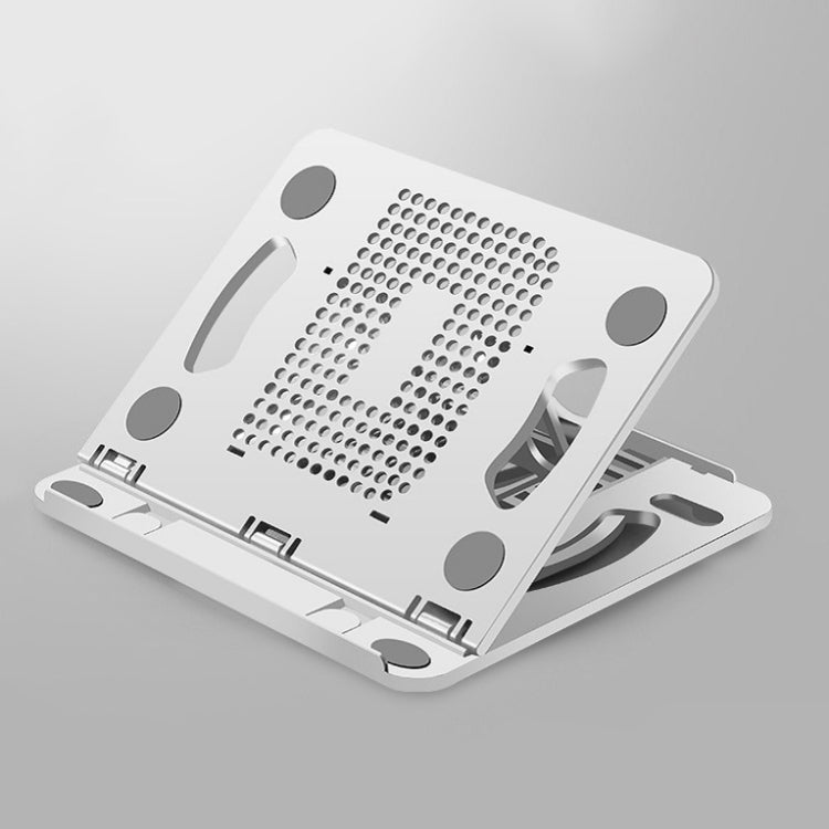 Height-Adjustable Foldable Laptop Cooling Stand (White)