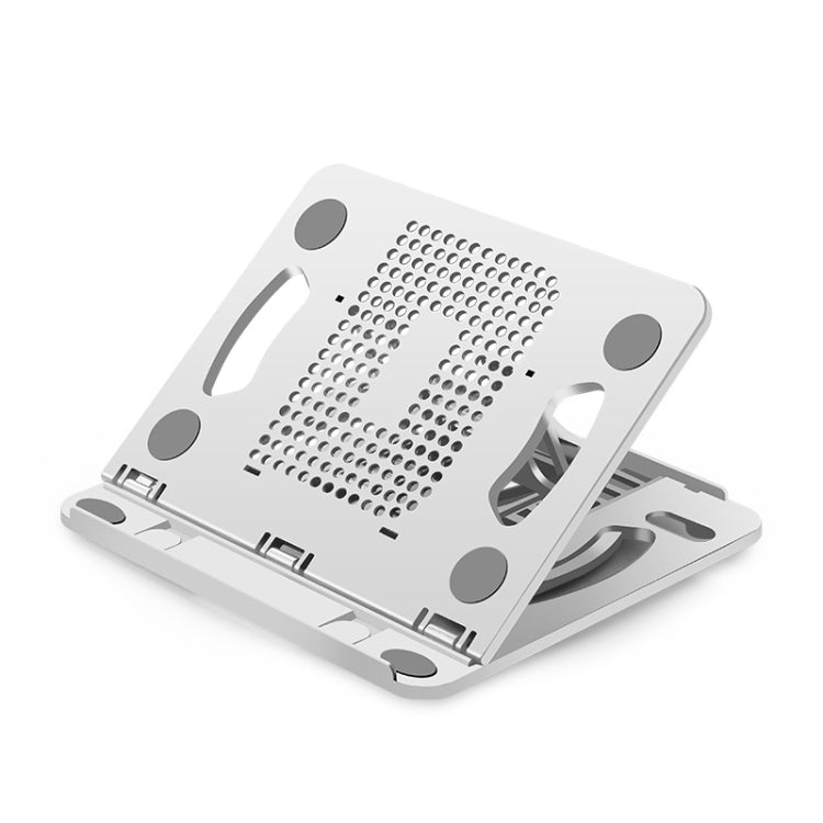 Height-Adjustable Foldable Laptop Cooling Stand (White)