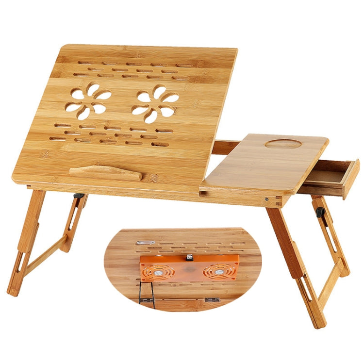 Bamboo Foldable Multi-Functional Laptop Desk with Cooling Fan