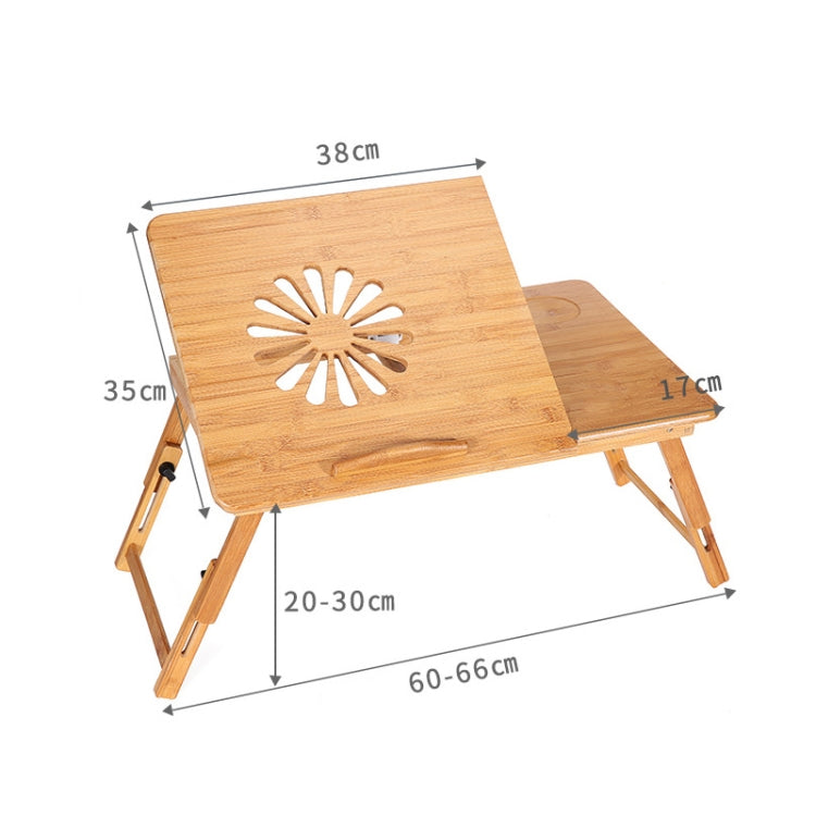 Sunflower Pattern Foldable Laptop Desk with Drawer - Large Size