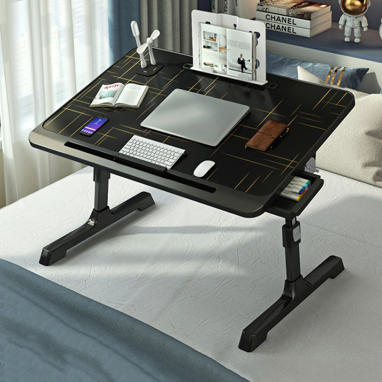 N6 Adjustable and Foldable Bed Computer Desk with Drawer, Shelf, and USB Port