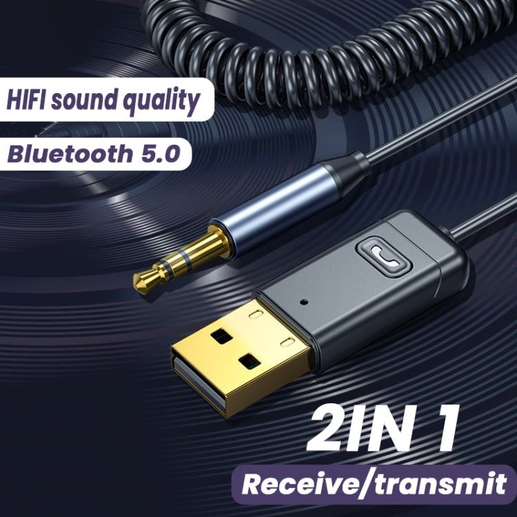 2-in-1 Bluetooth 5.0 Aux Adapter: Audio Receiver & Transmitter
