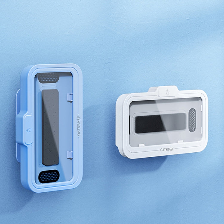 Shower Phone Box Wall Mount Phone Holder (White)