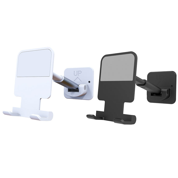 Foldable Telescopic Wall Paste Mobile Phone Bracket - White