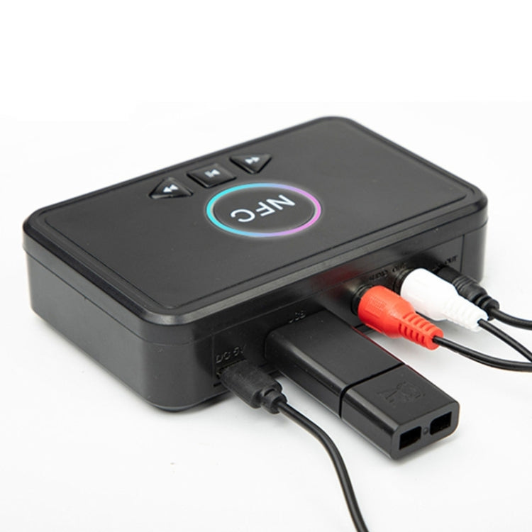 Bluetooth 5.0 NFC-Enabled Car Audio Receiver with Multiple Output Options