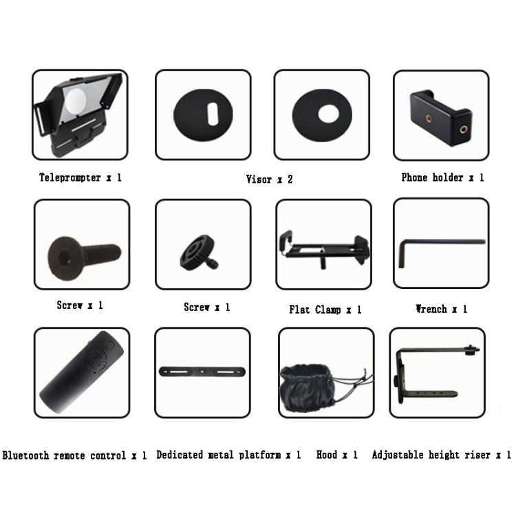 Teleprompter for Large Screen Mobile Phone and Tablet Live Shooting Recording
