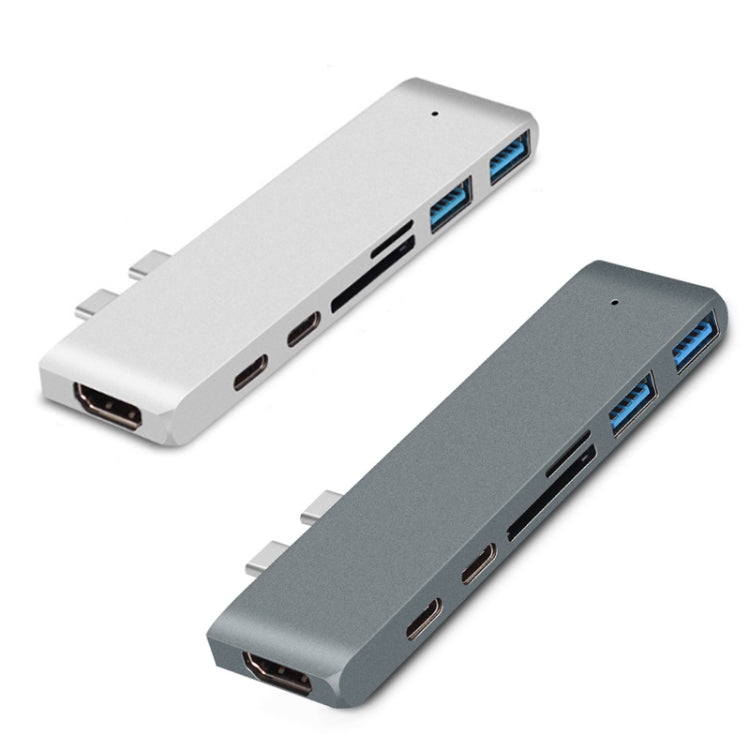 7-in-1 USB-C Converter with 100W Power Delivery and 4K HDMI (Gray)