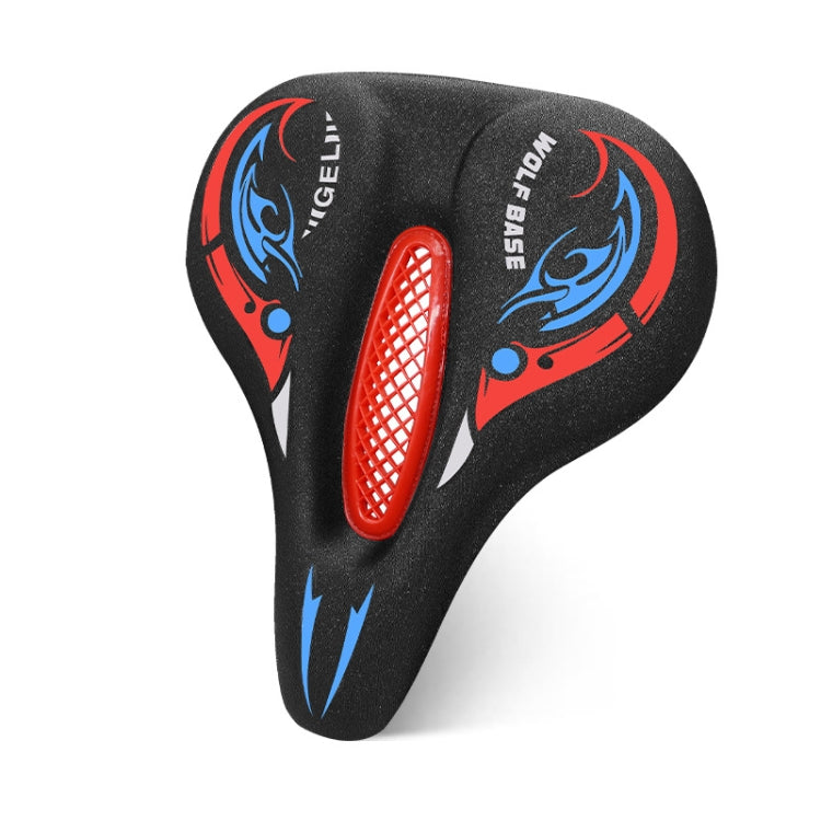 Thickened Silicone Shock-absorbing Saddle Cover for Bicycle Seat (Red)