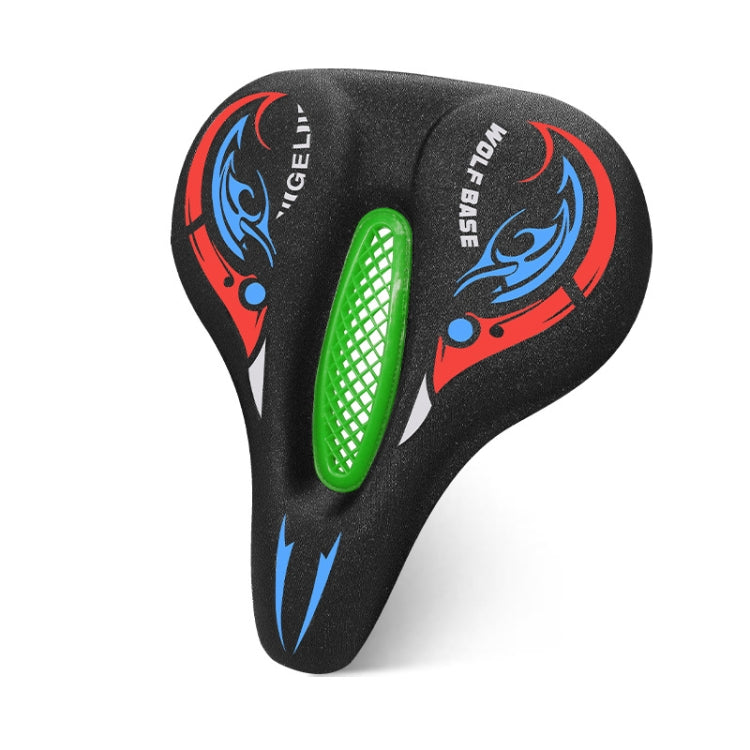Green Silicone Shock-Absorbing Bicycle Seat Cover with Enhanced Comfort and Anti-Skid Design