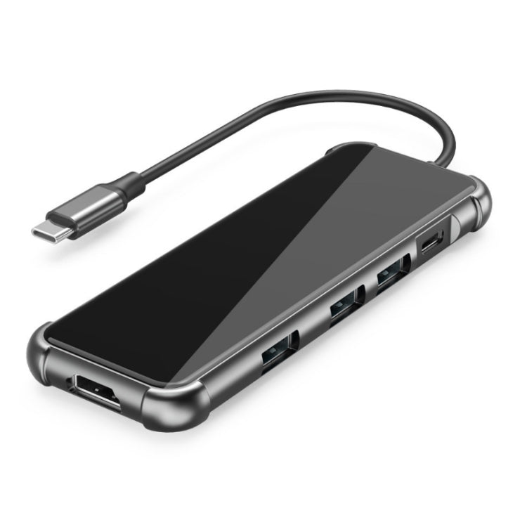 6-in-1 Mirror Glass Type-C to HDMI 4K USB 3.0 HUB (One to Five)