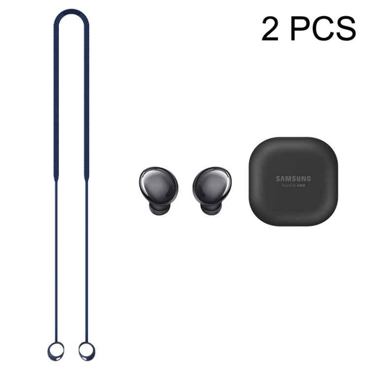 Black Silicone Anti-Lost Cord for Samsung Galaxy Buds Pro - Pack of 2