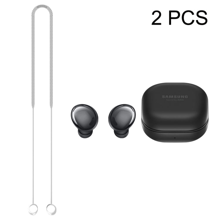 Wireless Bluetooth Earphone Silicone Anti-Lost Cord with Flex Neck for Samsung Galaxy Buds Pro (White)