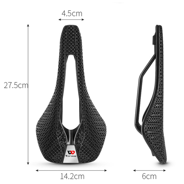 Bicycle Comfort Honeycomb Seat Cushion for WEST BIKING Cyclists (Black)