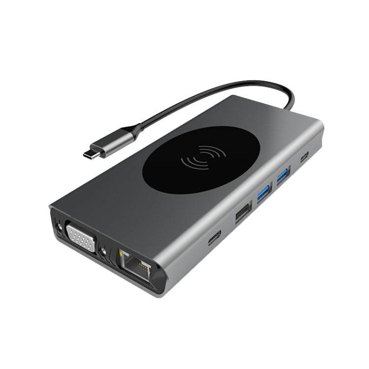 BX13V All-In-One Type-C Docking Station with Wireless Charging