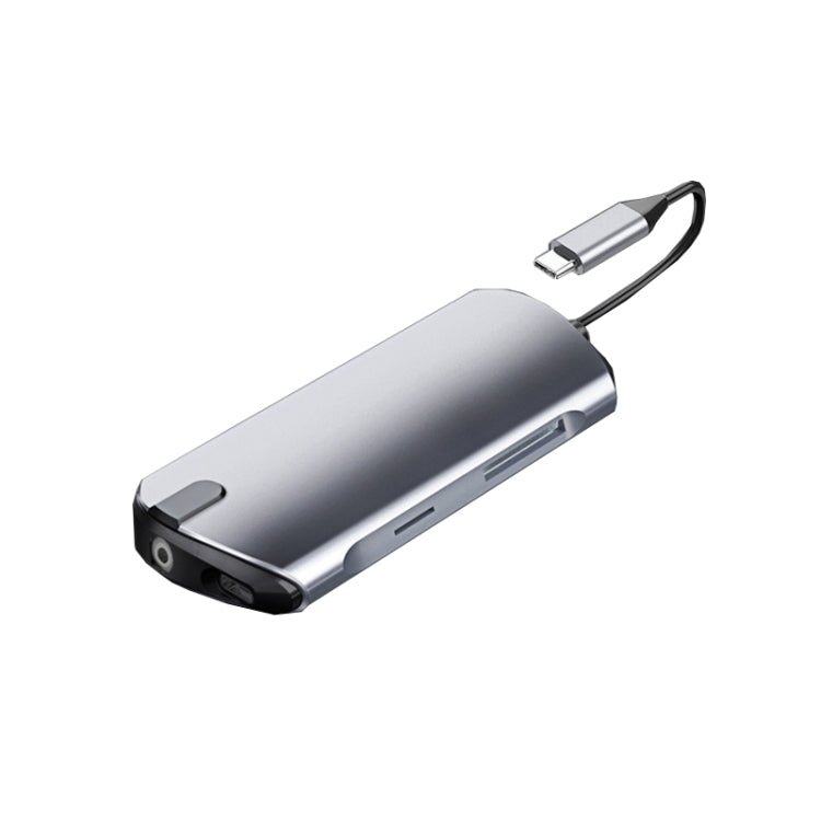 Versatile Type-C 8-In-1 Laptop USB Hub with HDMI and PD Fast Charge