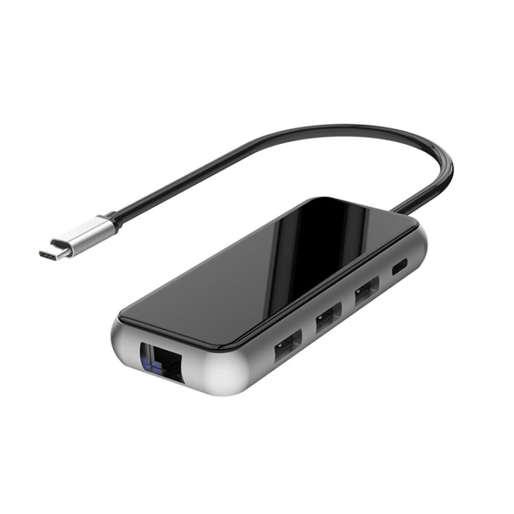 Type-C 8-in-1 HDMI Hub and Laptop Converter (Black)