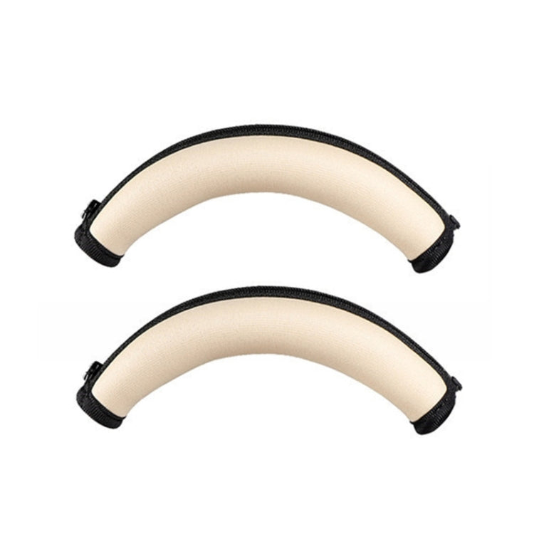2-Piece Headset Earmuffs Sponge Cover for Edifier W820nb, Champagne Head Beam Style