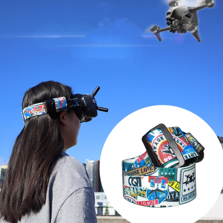 Graffiti Color Headband Fixed Strap for DJI FPV Goggles V2