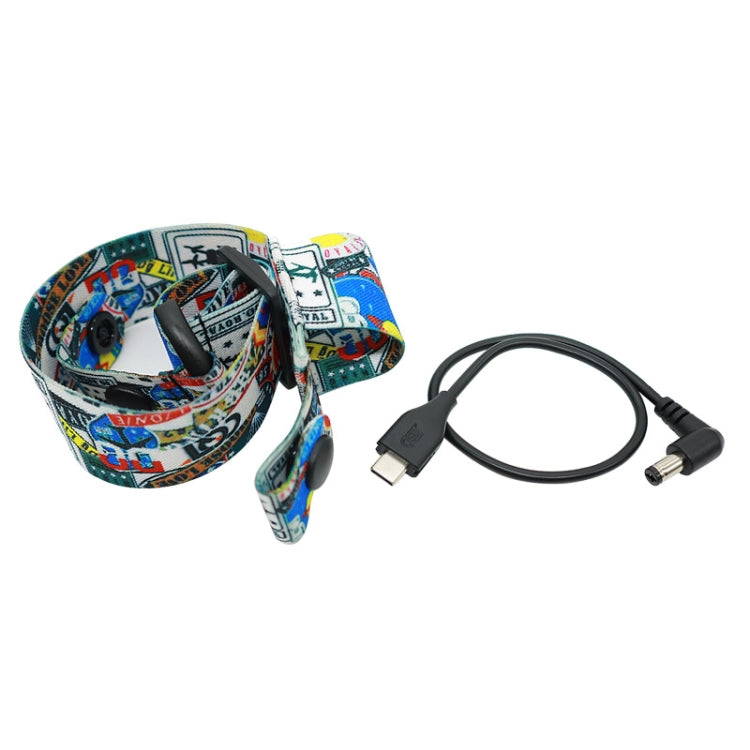 Flight Video Glasses Graffiti Color Headband Fixed Strap For DJI FPV Goggles V2 Strap + Power Line: Innovative and Comfortable Headband Fixed Strap for DJI FPV Goggles V2