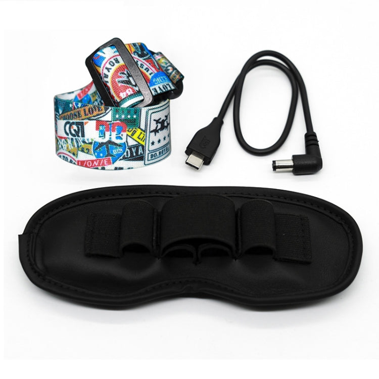 Graffiti Color Headband Fixed Strap for DJI FPV Goggles V2 with Power Line and Pad