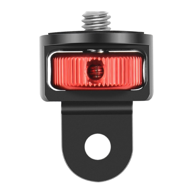 Tripod Adapter for Action Cameras with 1/4 Inch Screw Conversion (Black and Red)