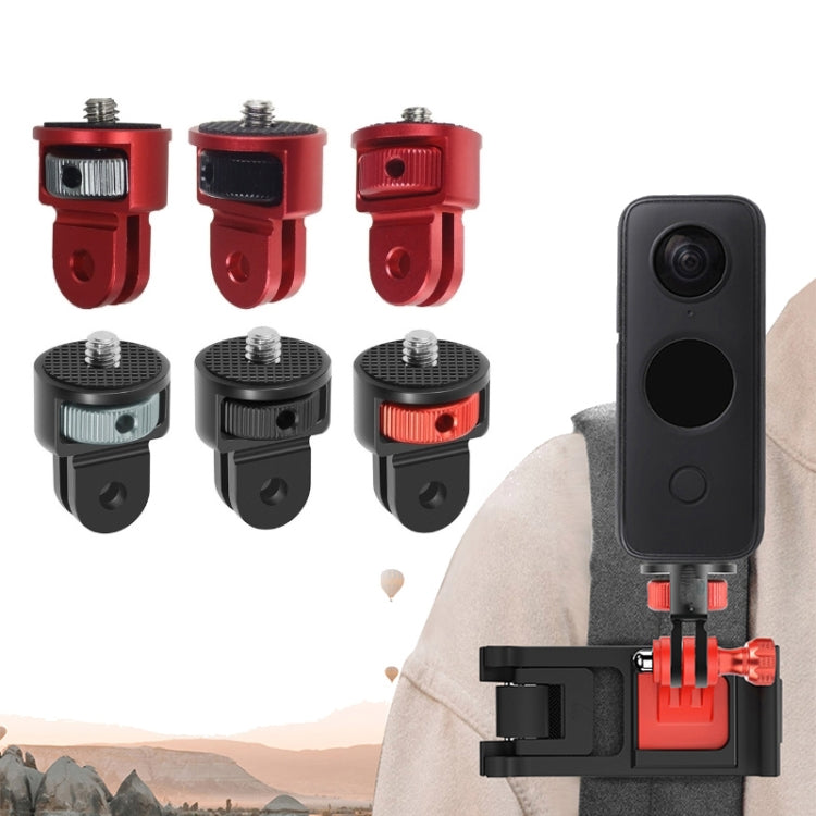 1/4 Inch Screw Converter Tripod Adapter for Action Cameras (Red Titanium)