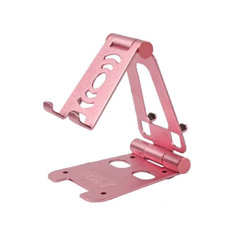 XY-02 Folding Live Aluminum Alloy Desktop Tablet and Phone Stand (Pink)