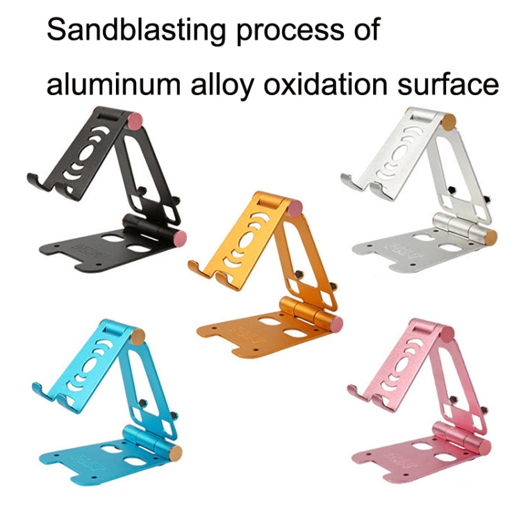 XY-02 Foldable Aluminum Alloy Desktop Tablet and Mobile Phone Stand (Black)
