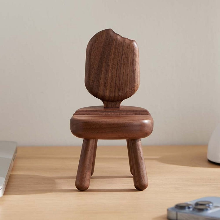 Wooden Desktop Adjustable Phone Holder with Wide Base