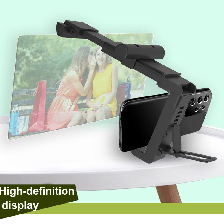 F22 Mobile Phone Screen Amplifier with Adjustable Position and High-Definition Zoom (Black)