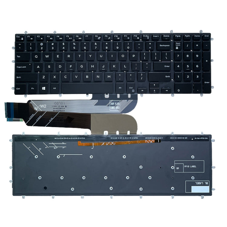 White Backlit US Keyboard for Dell Inspiron 15-7566 5567 7567 5565 5570 7577 P65F