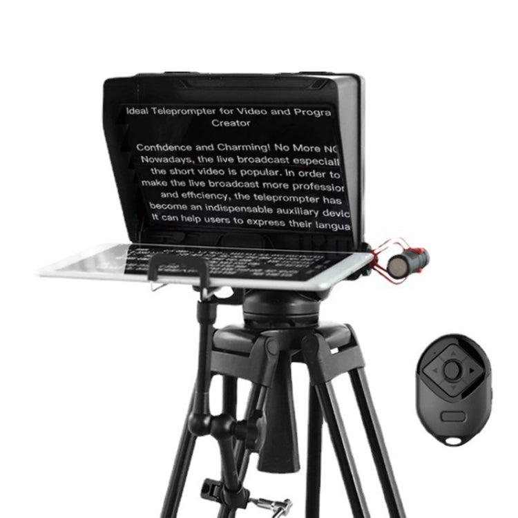 SLR Camera Teleprompter with Adjustable Compatibility and Large Screen