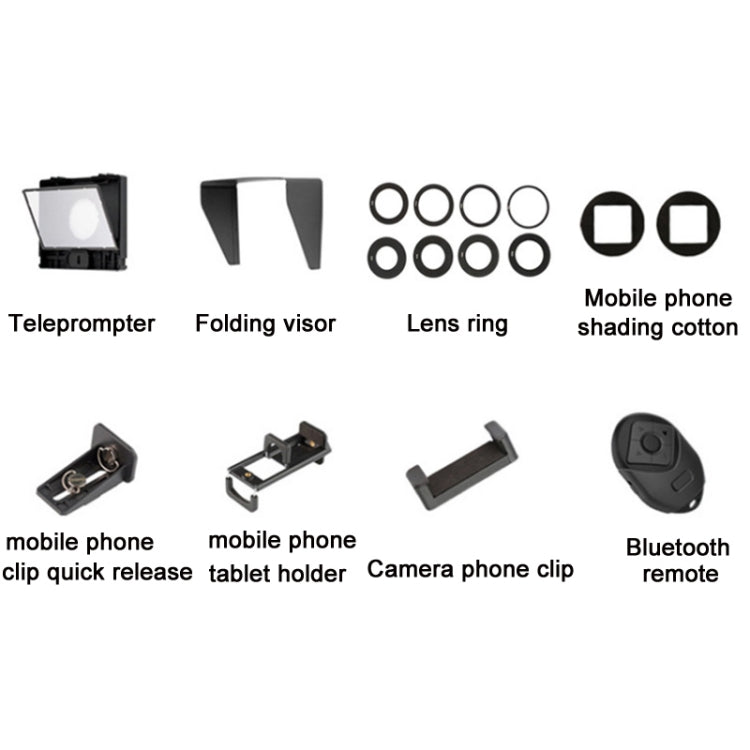 SLR Camera Teleprompter with Adjustable Compatibility and Large Screen