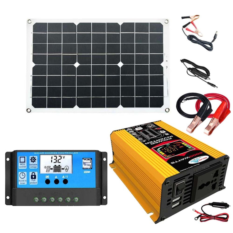 Solar Power Inverter Generator Kit with 18W Solar Panel and 30A Controller