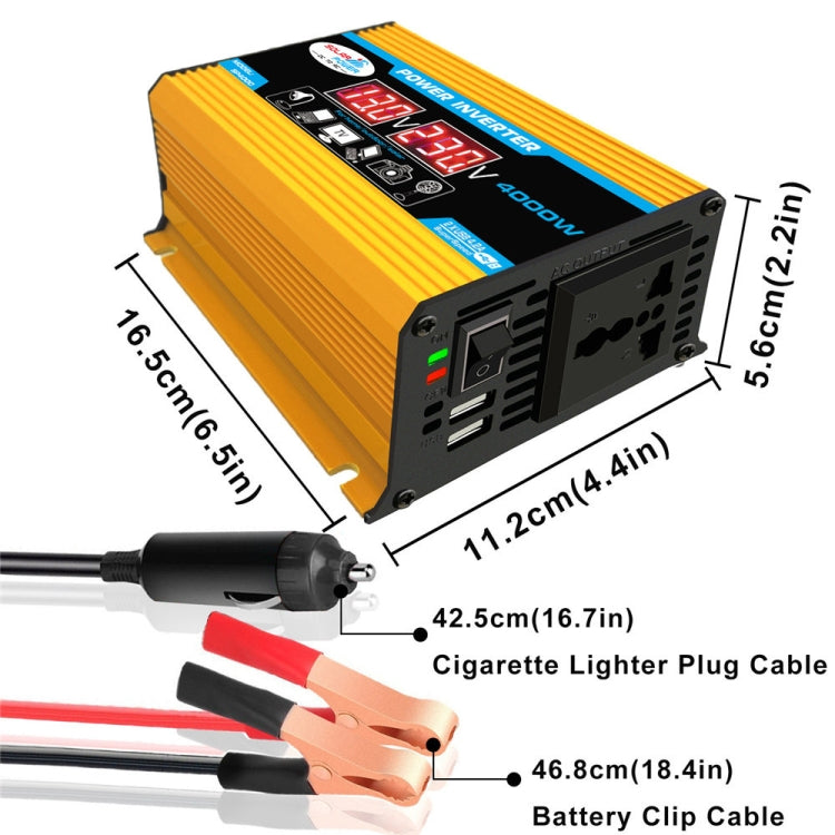 Solar Power System Inverter with 30A Controller and 18W 12V Solar Panel - Yellow 12V to 110V