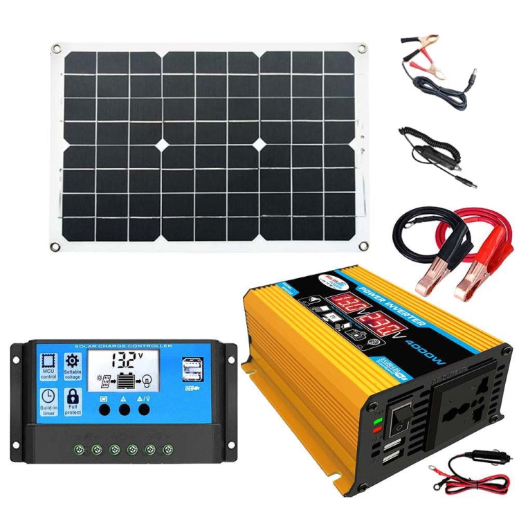 Solar Power System Inverter 300W with 30A Controller and 18W 12V Solar Panel