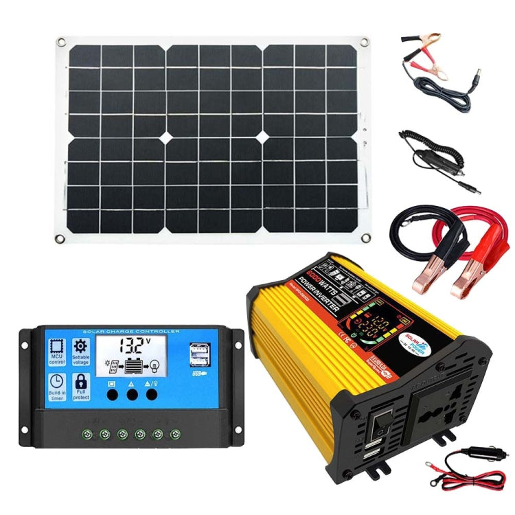 Solar Power Home Generator with Inverter and Controller Kit, 18W Solar Panel