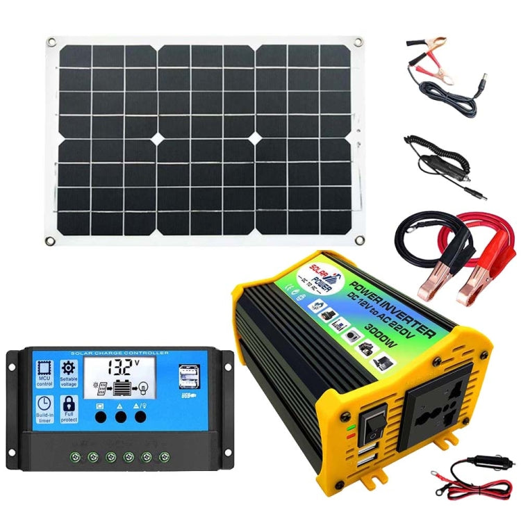 Solar Power Generator with Inverter, Controller, and 18W 12V Panel