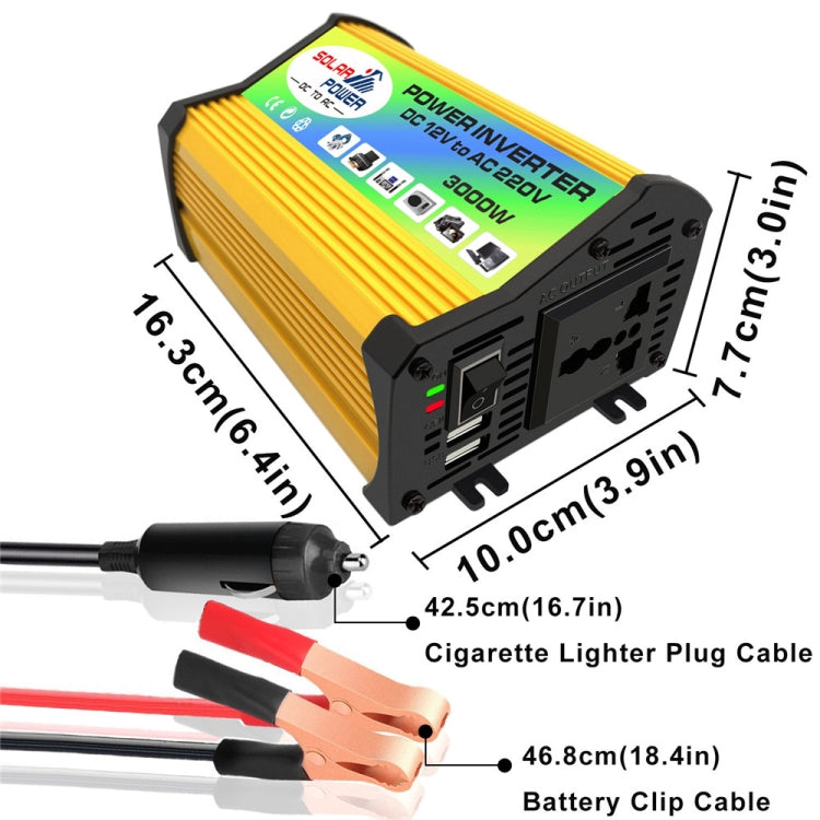 Portable Home Solar Generator Inverter with 30A Controller and 18W 12V Solar Panel - Yellow 12V To 110V