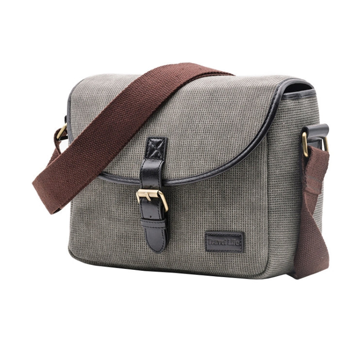 Gray Canvas Crossbody Bag for SLR Cameras
