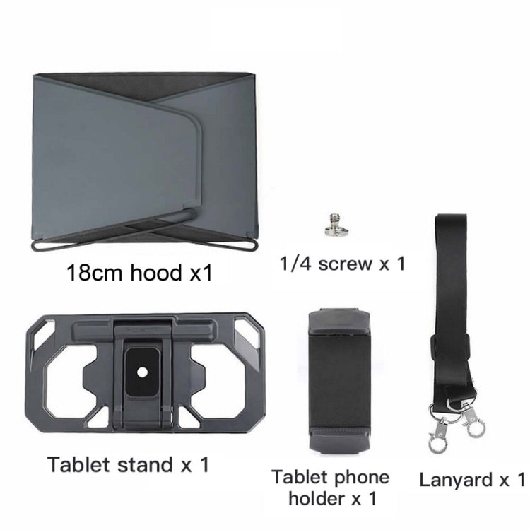 RCSTQ Portable Foldable Remote Control Tablet Holder with Lanyard and 18cm Hood for DJI Mini 3 Pro/Mavic 3 /Mini SE
