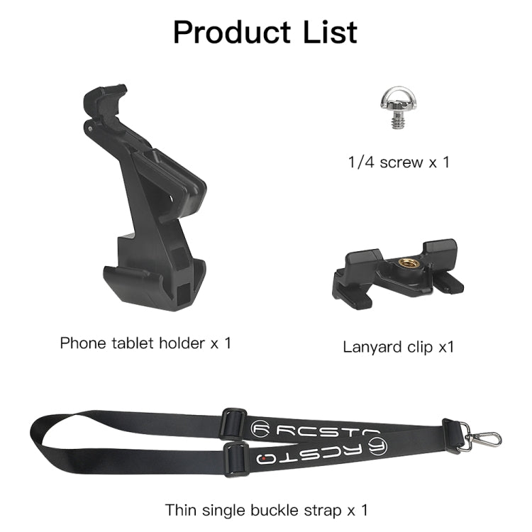 RCSTQ Remote Control Phone Tablet Bracket with Thin Lanyard for DJI Mavic 3/Mini 2/Mini 3 Pro