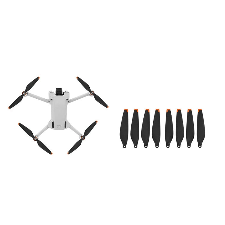 Colorful Low Noise Wing Propellers for DJI Mini 3 Pro, Orange Tip, 8 PCS