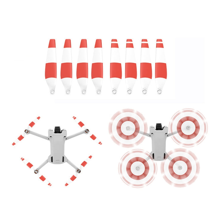 8-Piece Colorful Low-Noise Wing Propellers for DJI Mini 3 Pro - White Red