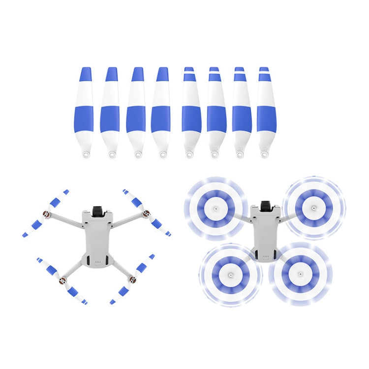 8 PCS 6030F Double Sided Colorful Low Noise Wing Propellers for DJI Mini 3 Pro - White Blue