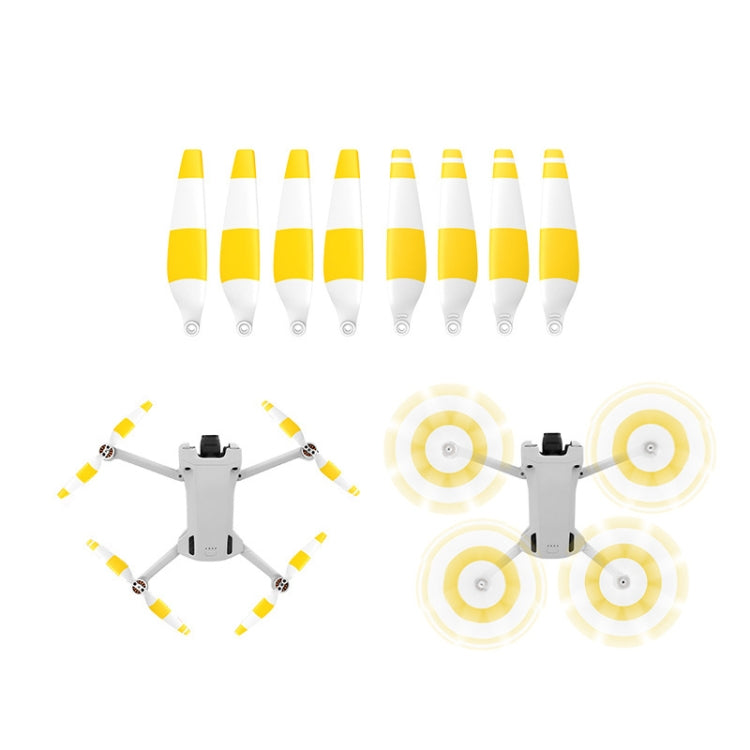 8 Pieces 6030F Dual-Sided Colorful Low-Noise Wing Propellers for DJI Mini 3 Pro - White Yellow