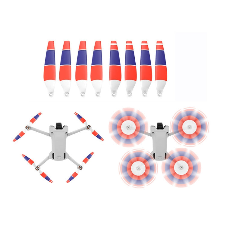 8 Piece Set of Colorful Low Noise Wing Propellers for DJI Mini 3 Pro