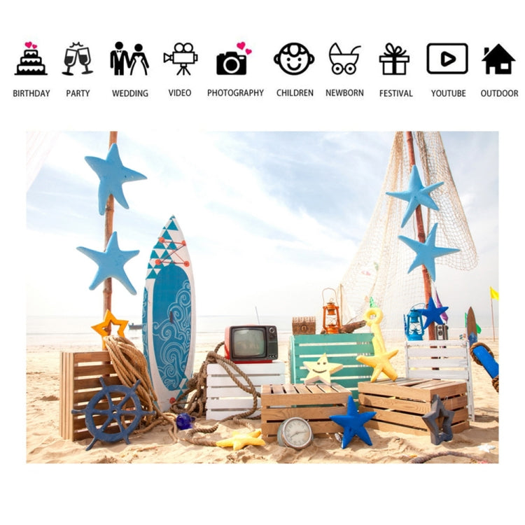 Beach Surfboard Photography Background Cloth - 2.1m x 1.5m
