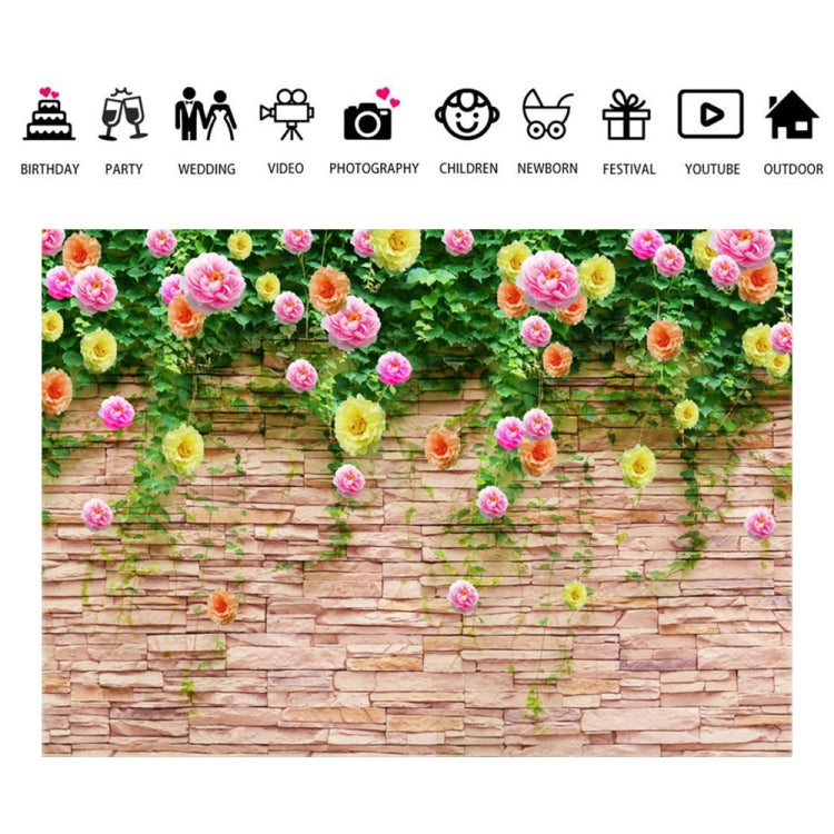 Floral Photography Backdrop Cloth 210cm x 150cm